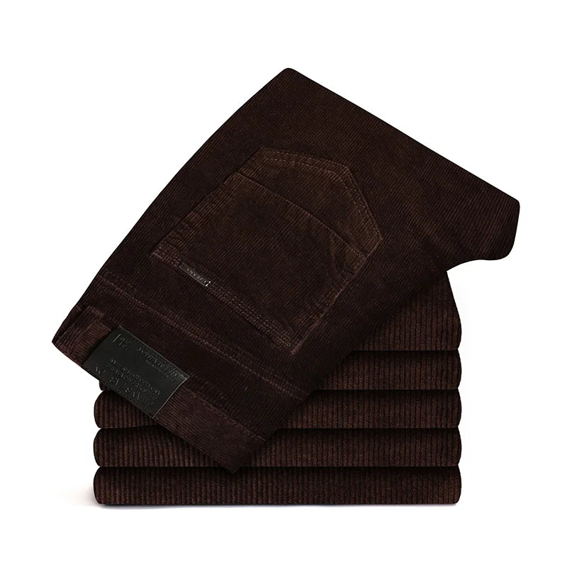 Pantalon Velours Côtelé Homme — 93% Coton Stretch, Coupe Droite, Smart Casual & Business | W28 à W40 - BLACKBEARD OUTDOOR INDUSTRIES