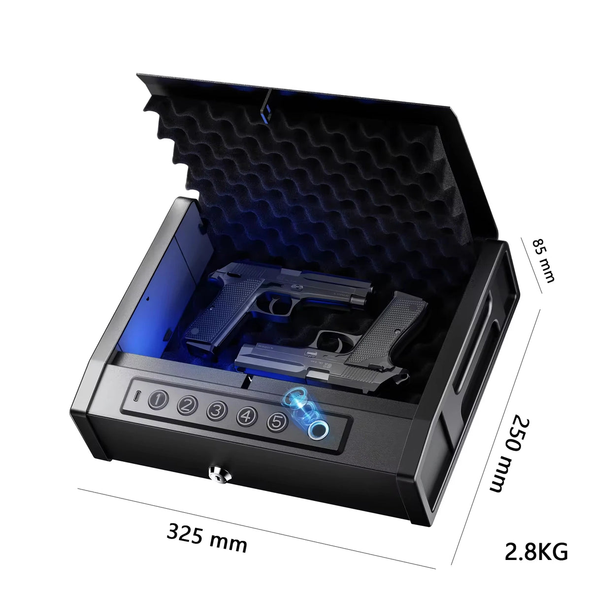 Coffre-fort biométrique compact à empreinte digitale