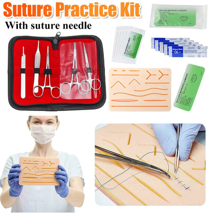 Kit de Suture Chirurgicale d’Entraînement – Pad Silicone 3 Couches | Étudiants Médecine & Secourisme