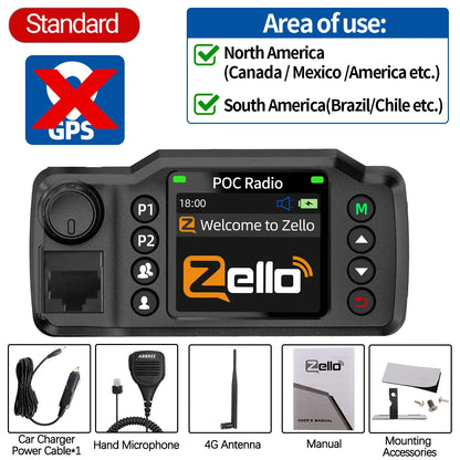 Radio POC 4G Véhicule Longue Portée – Talkie-Walkie Réseau GPS Double SIM Android WiFi Zello - BLACKBEARD OUTDOOR INDUSTRIES