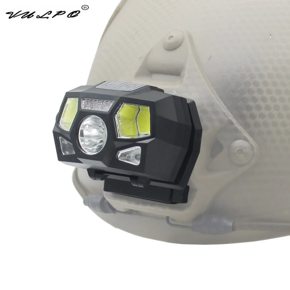 Lampe Frontale Tactique VULPO pour Casque FAST MICH Lampe Signal, Capteur de Mouvement, Rechargeable USB, Étanche – Éclairage pour Chasse et Pêche Ma boutique