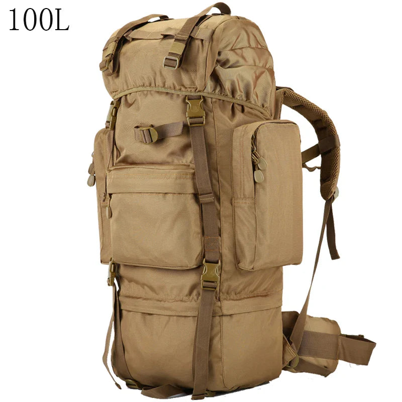 Sac à Dos Tactique 100L – Ultra Grande Capacité Étanche avec Cadre Interne - BLACKBEARD OUTDOOR INDUSTRIES