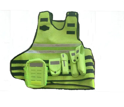 Lots Gilets Tactique Multifonction Noir ou Jaune Fluo – Doublure Anti-Coupure Interchangeable, Respirant 4 Saisons pour Agents de Securite, Formation et Patrouille (10 Configurations)