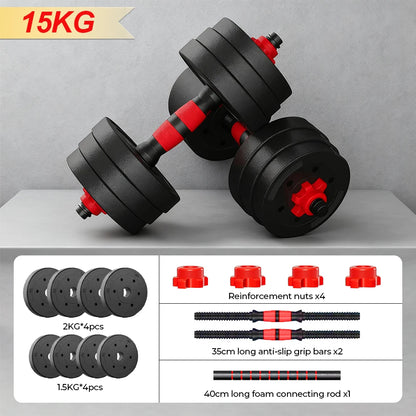 Haltères réglables de musculation, 10, 15 ou 20 kg