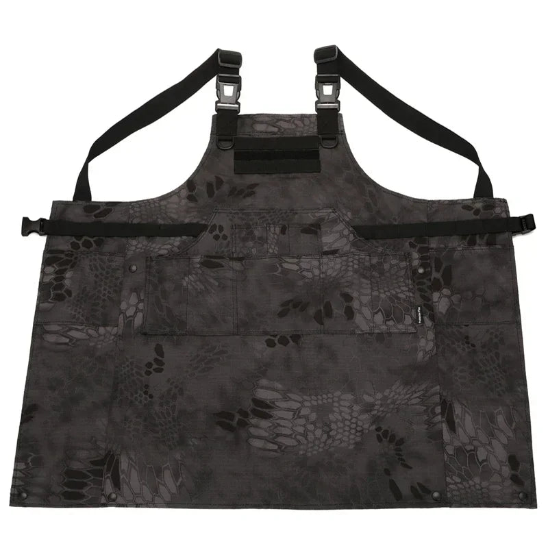 Tablier tactique 12 poches MOLLE, camouflage ou uni, taille unique