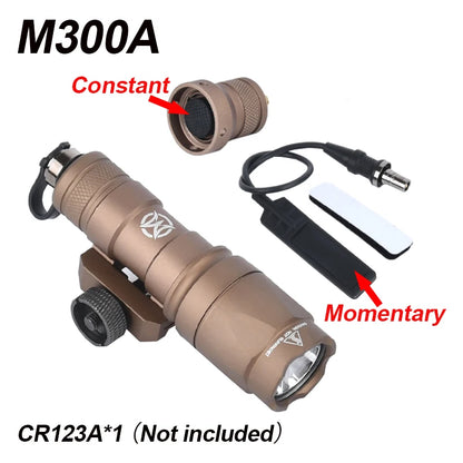 Lampe Tactique WADSN M300A / M600C Type SureFire – LED Haute Puissance pour Rail 20mm Picatinny - BLACKBEARD OUTDOOR INDUSTRIES