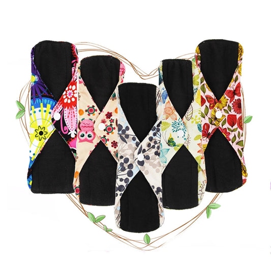 VEJYO – Lot de 5 Serviettes Hygiéniques Lavables en Charbon de Bambou Réutilisables Ma boutique