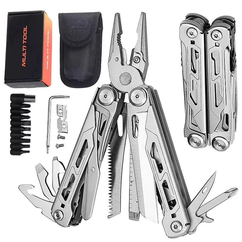 Outdoor Camping Multi Tools Folding Survival Gear Plier Knife Wire Stripper Outdoor Mini Portable Hand Tools Knife, Scissors ﻿ BLACKBEARD OUTDOOR INDUSTRIES