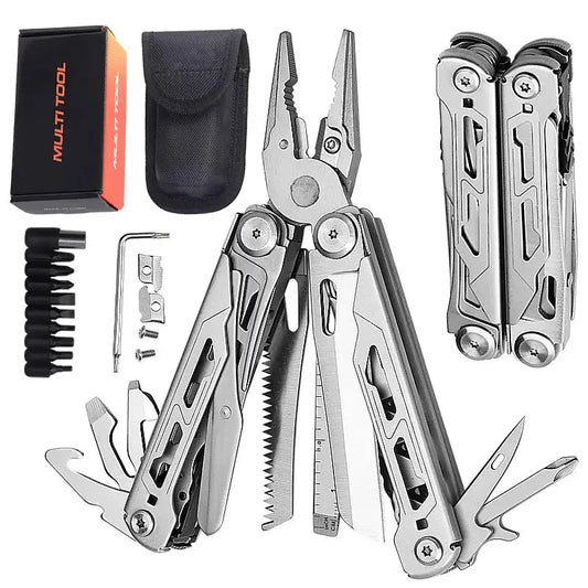 Outdoor Camping Multi Tools Folding Survival Gear Plier Knife Wire Stripper Outdoor Mini Portable Hand Tools Knife, Scissors ﻿ BLACKBEARD OUTDOOR INDUSTRIES