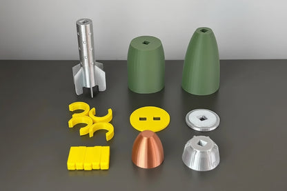 Maquette Obus 60mm échelle 1:1 – Impression 3D | Formation Militaire, Sûreté & Déminage EOD