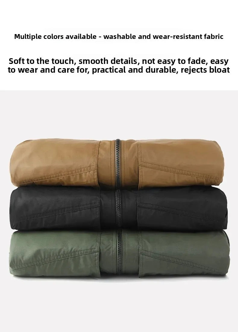 Men's Casual Thickened Cotton Jacket Removable Fur Collar Autumn Winter Warm Stand Collar Looseness Style Chinese Origin BLACKBEARD OUTDOOR INDUSTRIES