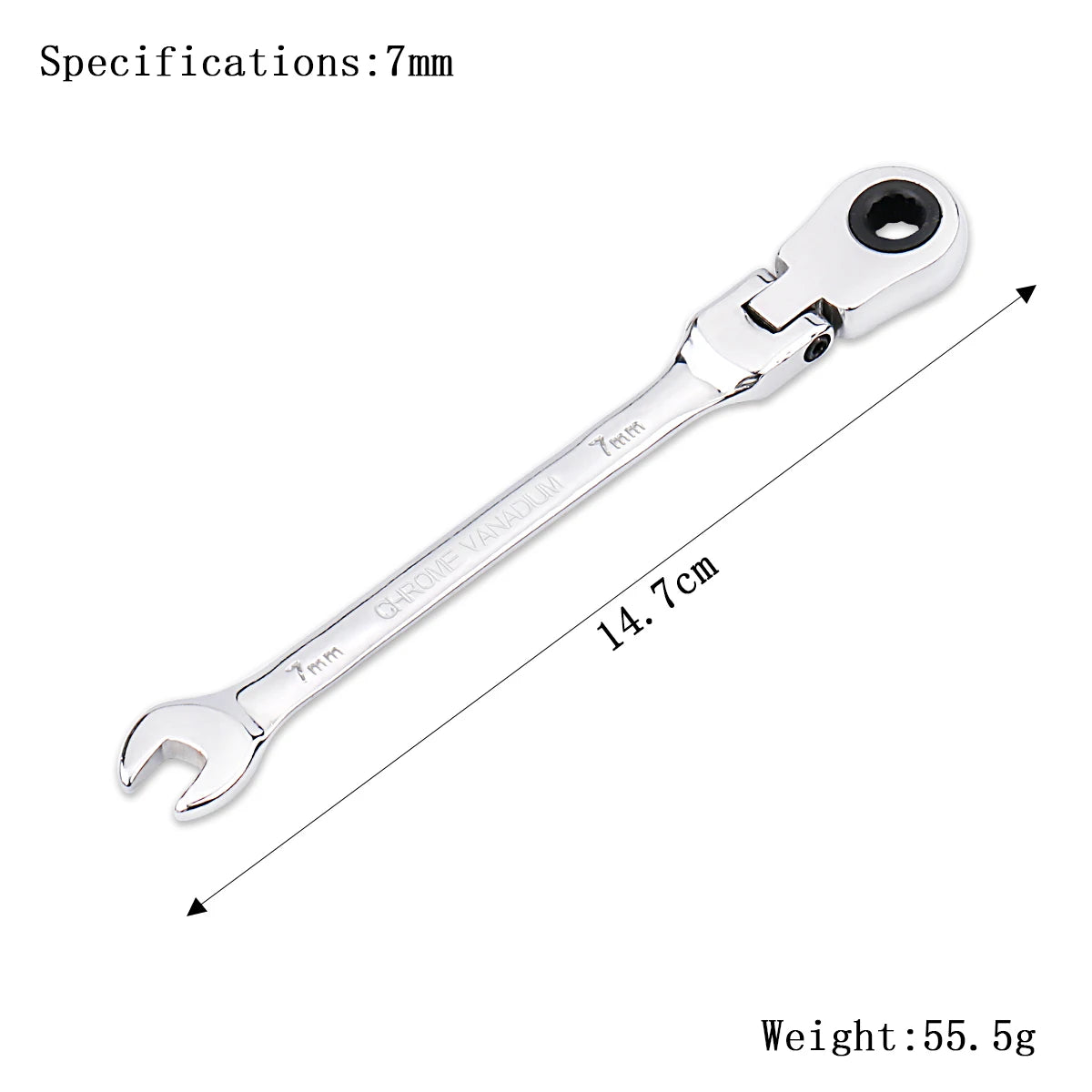 Clé à Cliquet Flexible 72 Dents en Acier Chrome Vanadium – 6 à 27 mm - BLACKBEARD OUTDOOR INDUSTRIES