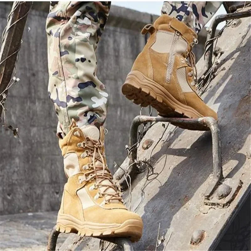 Boots Tactiques Militaires Homme – Zip Latéral Imperméables Combat & Sécurité