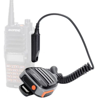 Micro-Haut-Parleur PTT Étanche Baofeng – Compatible UV-9R Pro, UV-68, BF-9700, Ham Radio