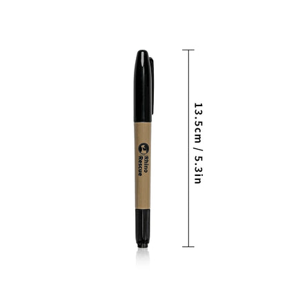 Marqueurs Permanents RHINO RESCUE – Pointe Fine, Encre Noire Indelébile, Lot de 10