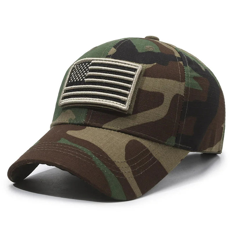 Casquette Baseball Drapeau Américain Brodé – Camouflage Respirante Unisexe | 14 Coloris - BLACKBEARD OUTDOOR INDUSTRIES
