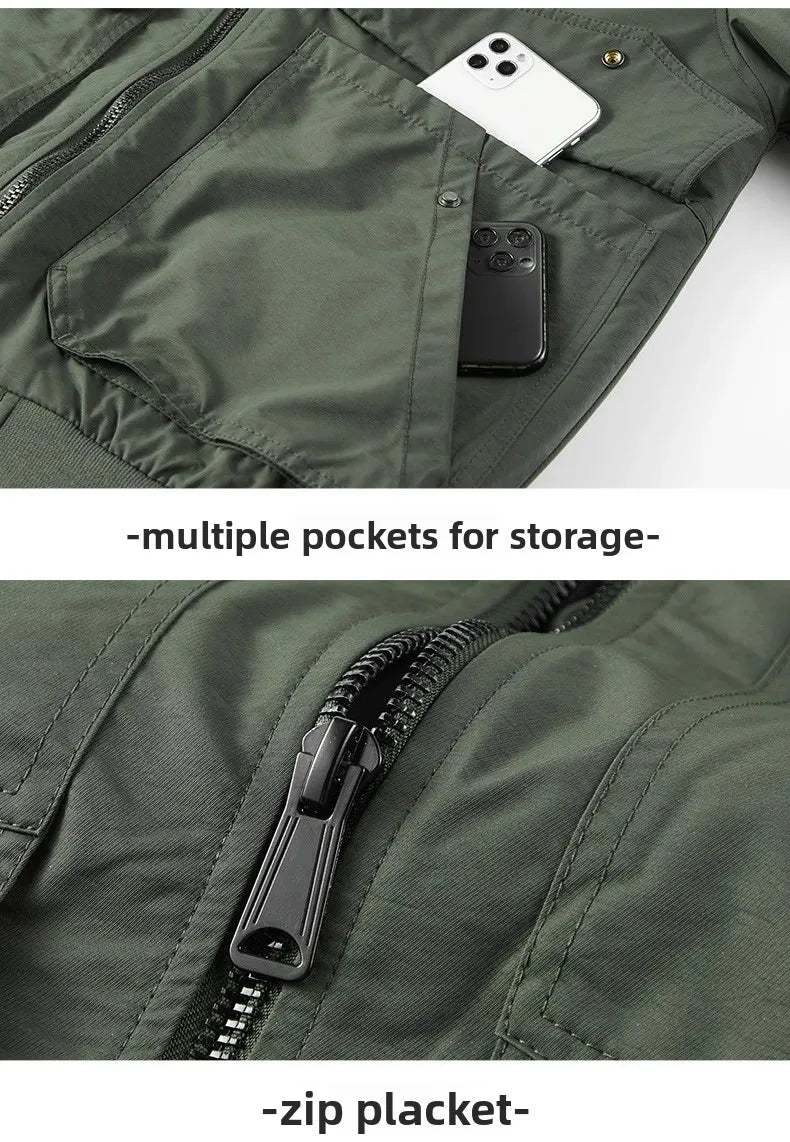 Men's Casual Thickened Cotton Jacket Removable Fur Collar Autumn Winter Warm Stand Collar Looseness Style Chinese Origin BLACKBEARD OUTDOOR INDUSTRIES