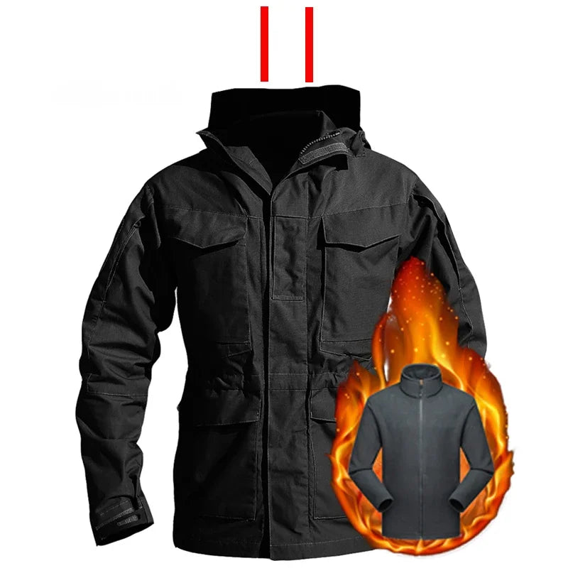 Veste M65 Tactique Militaire Homme – Hiver | Imperméable, Polaire, Chaude & Résistante - BLACKBEARD OUTDOOR INDUSTRIES