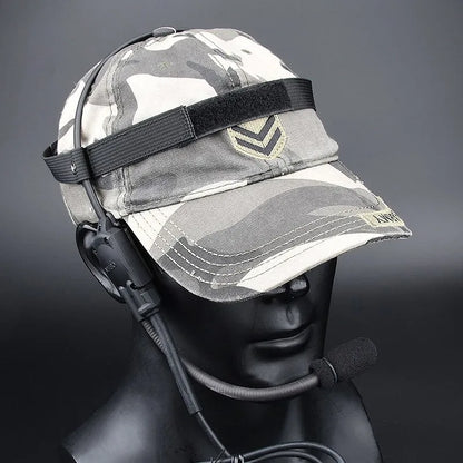 WADSN MH180-V Oreillette Conduction Osseuse Tactique – PTT Kenwood, Airsoft, Talkie-Walkie