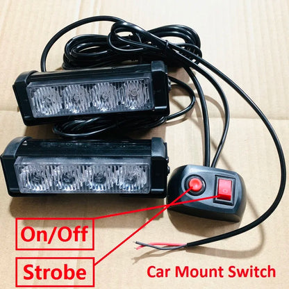 Gyrophare LED magnétique 12/24 V – Moto et voiture de police