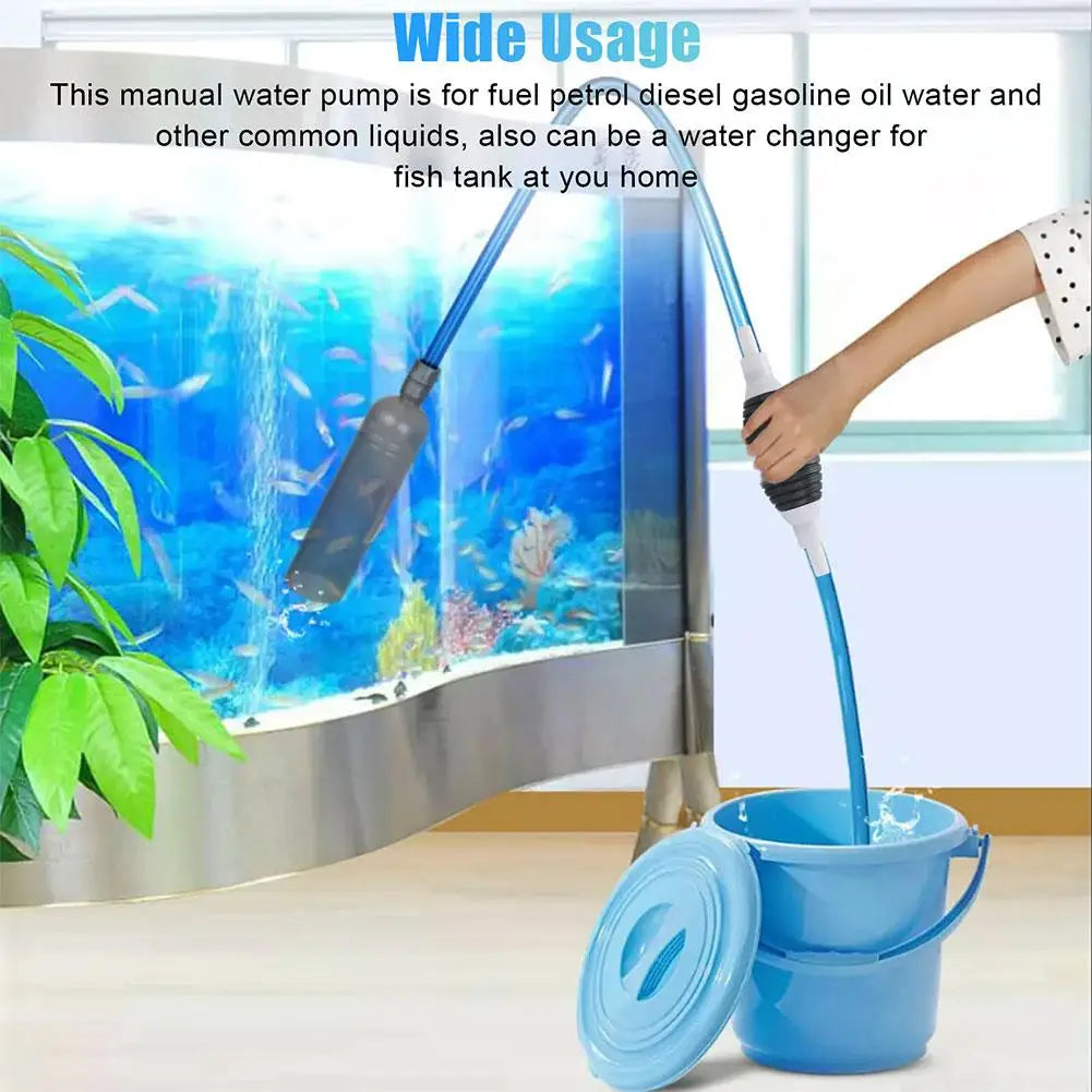 Pompe Manuelle de Transfert Multifonction – Pompe à Carburant, Huile, Eau, Diesel, Nettoyeur Liquide avec Colliers Métalliques Antifuite - BLACKBEARD OUTDOOR INDUSTRIES