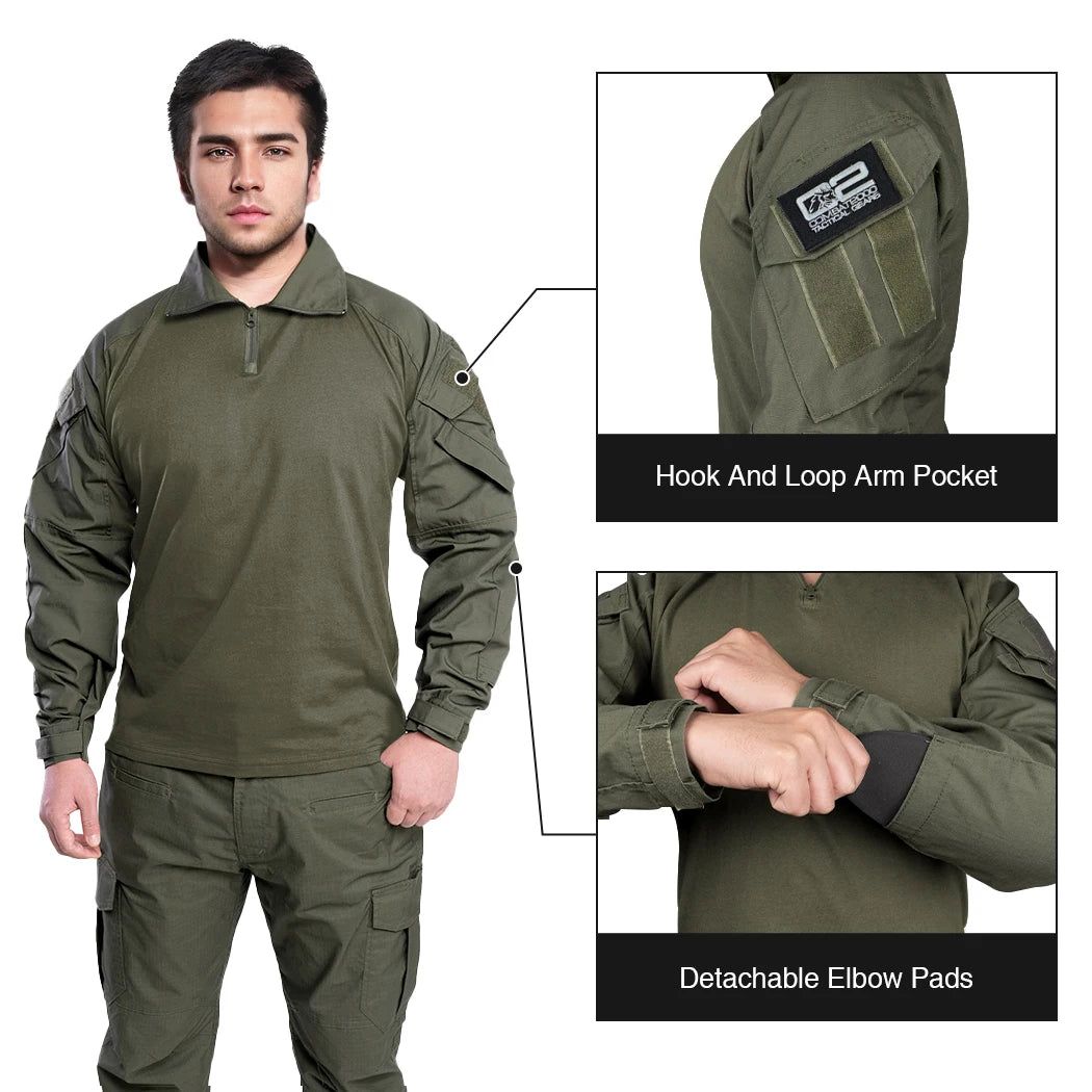 Chemise tactique IDOGEAR G3 combat avec coudières airsoft - BLACKBEARD OUTDOOR INDUSTRIES