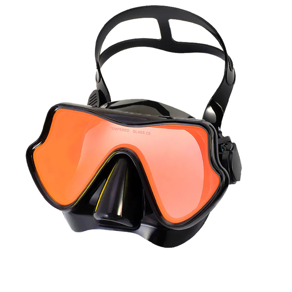Masque de Plongée Snorkel en Silicone avec Verre Trempé – Large Vue Colorée pour Adultes et Jeunes - BLACKBEARD OUTDOOR INDUSTRIES