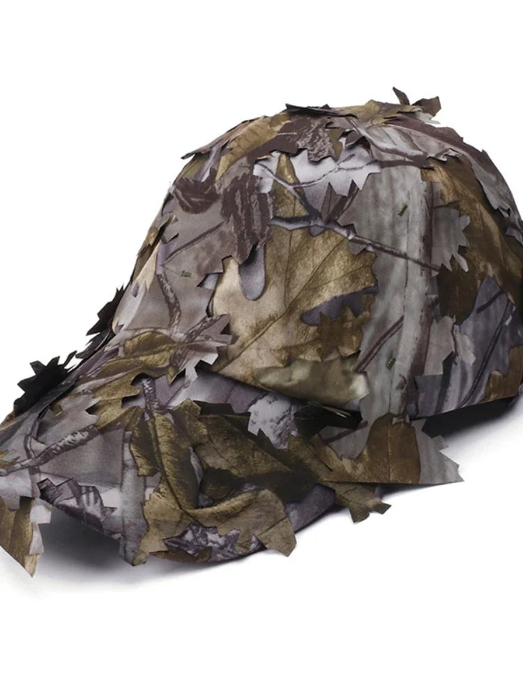 Casquette Tactique Camouflage 3D à Feuilles Bioniques – Chasse, Airsoft, Pêche, Observation Nature - BLACKBEARD OUTDOOR INDUSTRIES