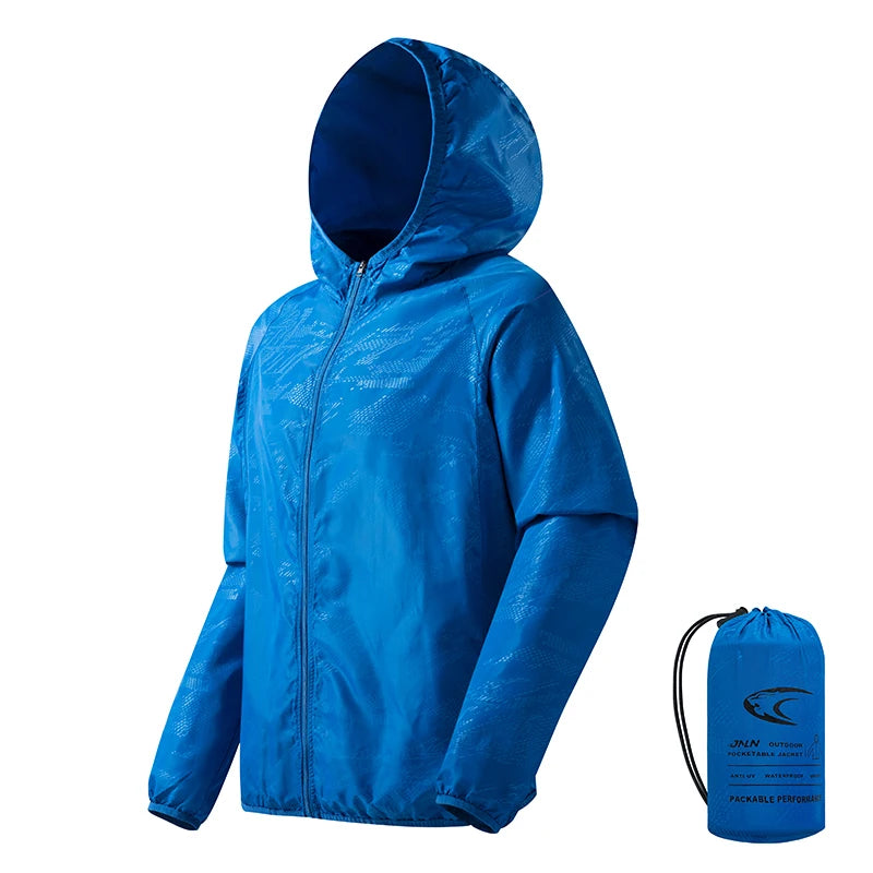 Veste coupe-vent femme UPF 50+ déperlante et pliable, randonnée