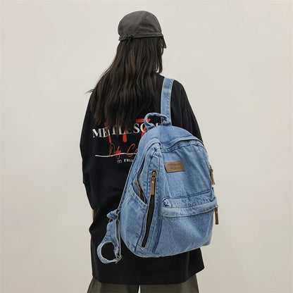 🎒 Sac à Dos en Jean Tendance – Style Denim | Grande Capacité Étudiante | Multi-Poches | Unisexe - BLACKBEARD OUTDOOR INDUSTRIES
