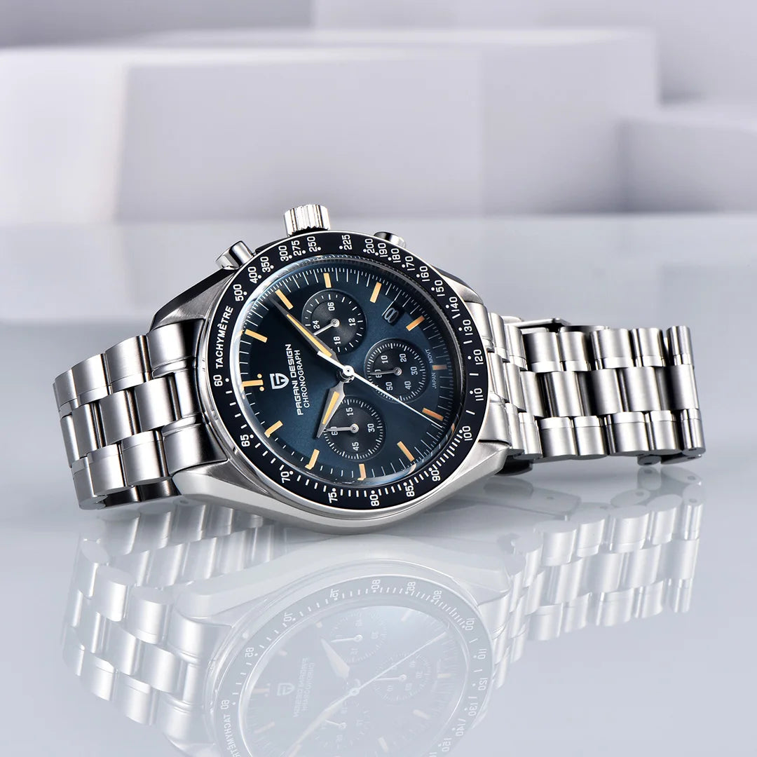 Montre Chronographe Pagani Design PD1701 Moon Watch 2026 — Japon, Saphir, 10 ATM + Boîte