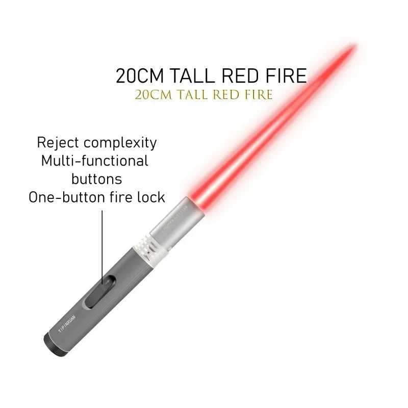 Briquet chalumeau tempête en métal, flamme jet rose