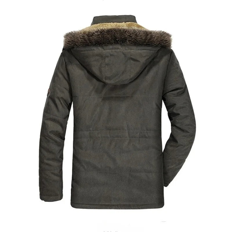 Long Parka Homme Hiver — Col Fourrure, Capuche Amovible, Multi-Poches | M à 7XL (Taille Asiatique) - BLACKBEARD OUTDOOR INDUSTRIES