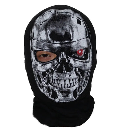 Cagoule Balaclava 100% Coton Ghost Skull – Masque Intégral Visage & Cou – Ski, Vélo, Airsoft – 26 Coloris