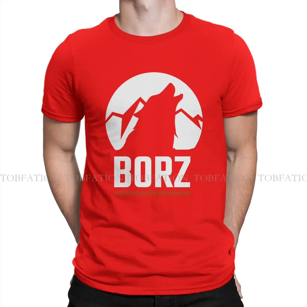 T-Shirt Coton Pur Borz Loup Tchétchène – Streetwear Harajuku, Col Rond | S à 6XL | 10 Coloris - BLACKBEARD OUTDOOR INDUSTRIES