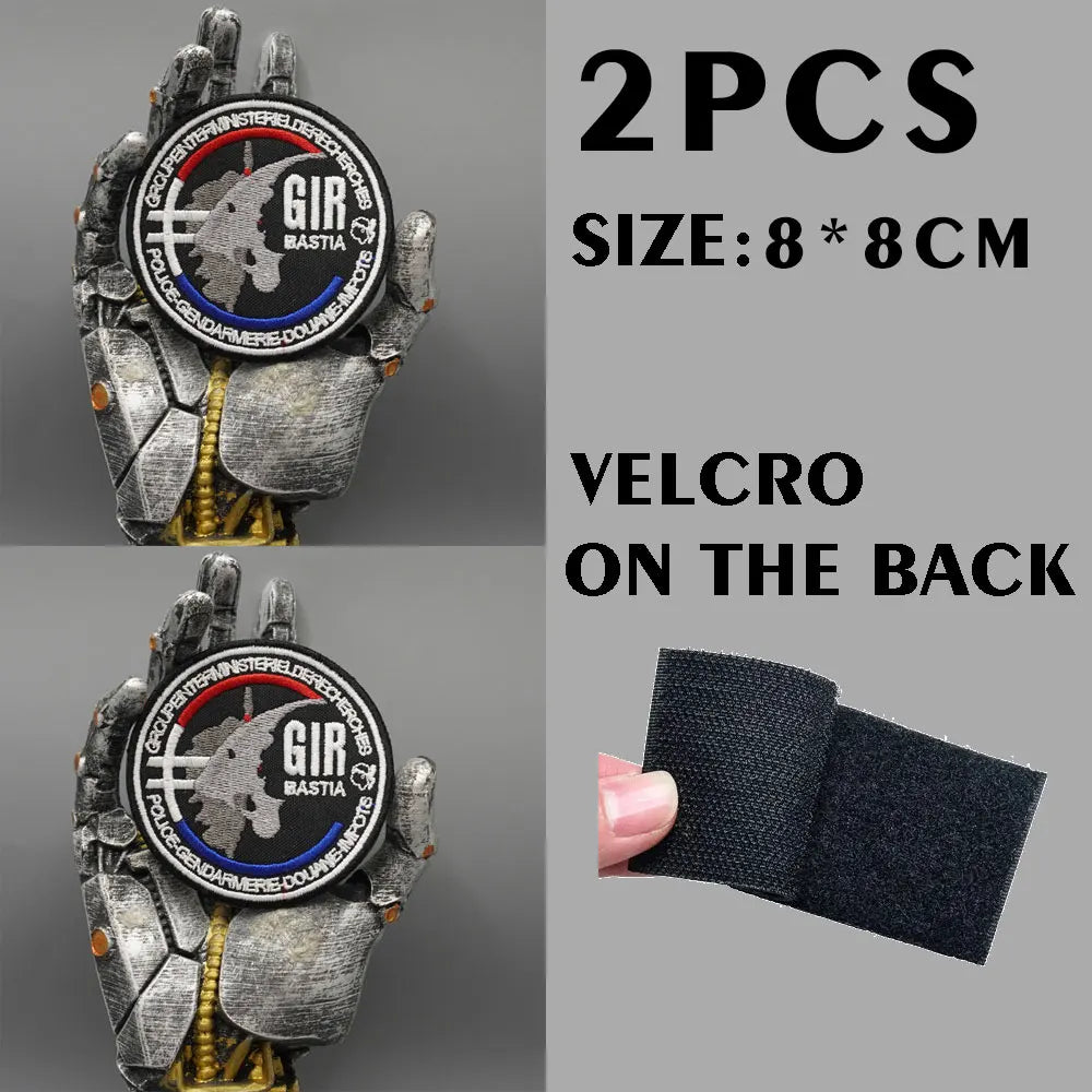 Patch Brodé G.I.R – Écusson Tactique Français | Thermocollant ou Velcro