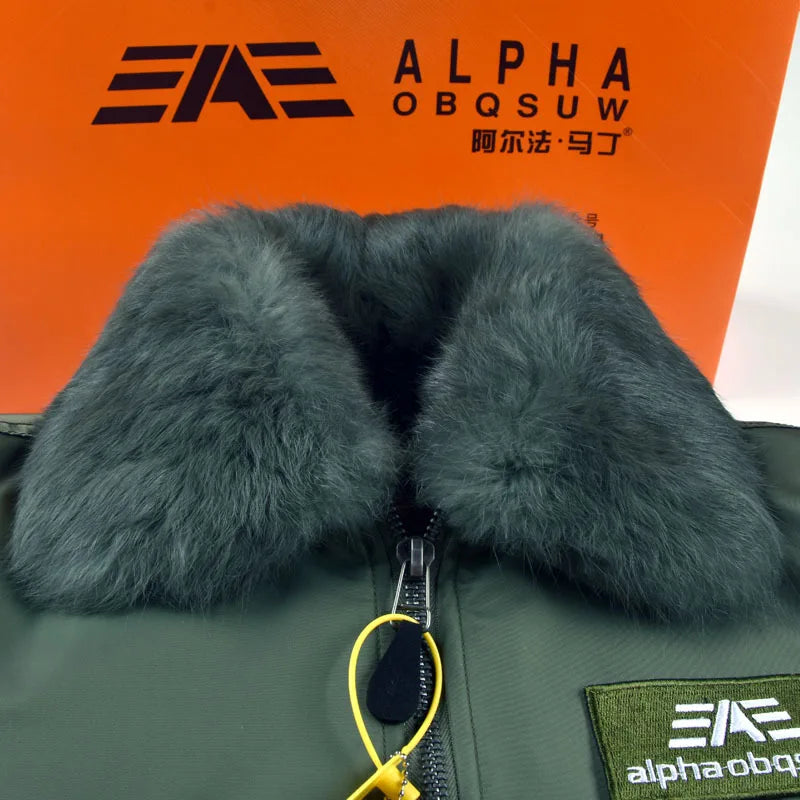 Veste Hiver Épaissie Homme | Style Pilote avec Col en Fourrure | Veste Parker Cargo Tactique - BLACKBEARD OUTDOOR INDUSTRIES