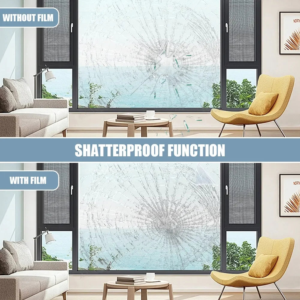 Film de Sécurité Transparent pour Fenêtres - Protection Verre Anti-Explosion, Anti-Bris, 1.52m x 30m BLACKBEARD OUTDOOR INDUSTRIES