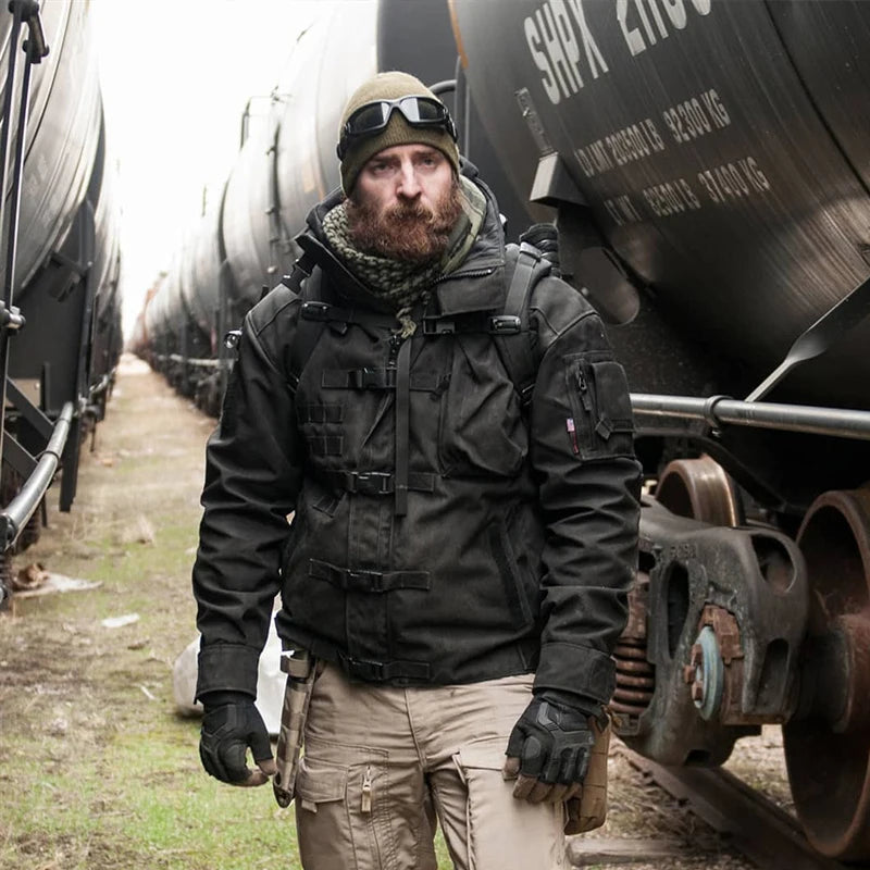 Veste Tactique Militaire de Haute Qualité - Veste Homme Imperméable, Résistante à l'Usure et Multi-poches pour Randonnée et Activités Extérieures BLACKBEARD OUTDOOR INDUSTRIES