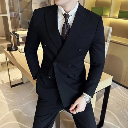 Costume homme croisé ajusté, 2 ou 3 pièces