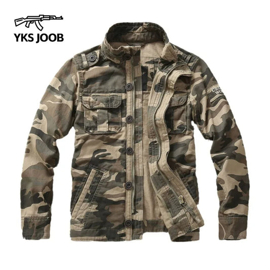 Veste Militaire vintage Camouflage Homme – Décontractée & Résistante | Printemps & Automne - BLACKBEARD OUTDOOR INDUSTRIES