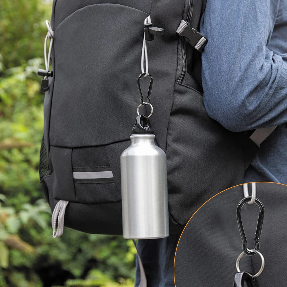 Mini Mousqueton en Alliage d'Aluminium – Lot de 10/50 pièces | Clip D-Type Pratique et Résistant pour Clés, Camping et Outdoor - BLACKBEARD OUTDOOR INDUSTRIES