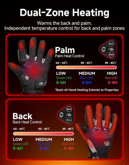 Gants chauffants rechargeables grand froid, tactiles et imperméables