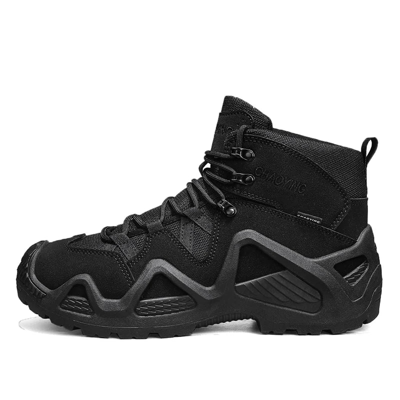 Bottines Tactiques Militaires Homme WANUX – Montantes Cheville, Style Army Désert, Semelle Caoutchouc, 39-46