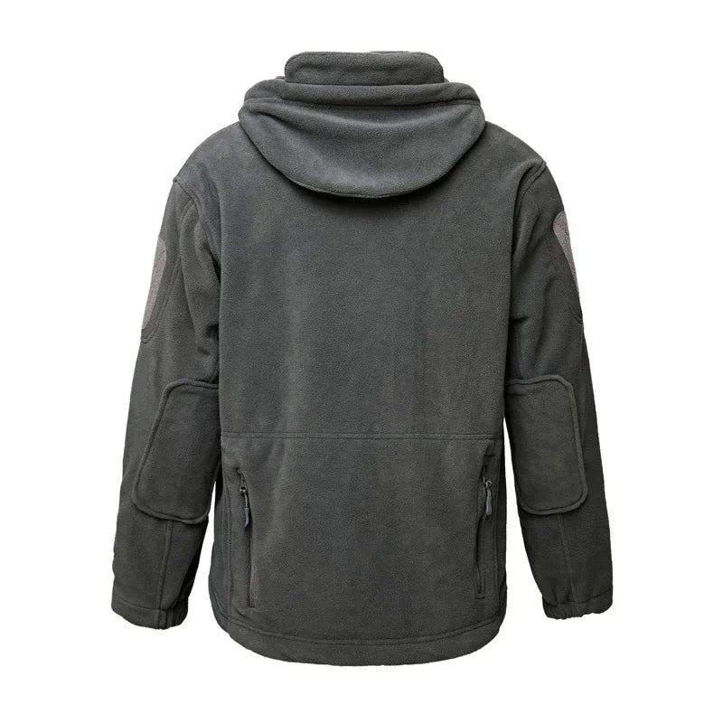 Veste Polaire Tactique Homme à Capuche - Chaude et Coupe-Vent, Hiver