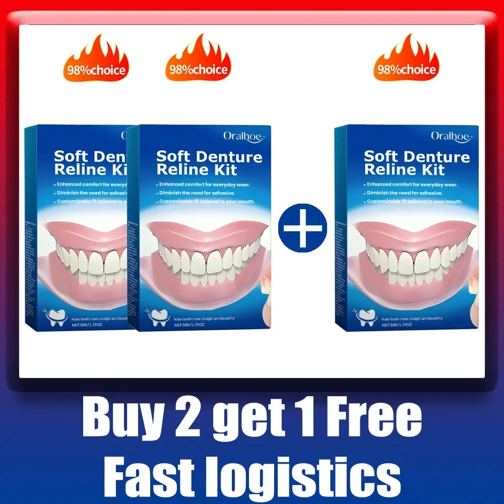 Kit de Silicone pour Dentiers – Kit Complet pour Dents Supérieures et Inférieures, Facile à Utiliser, Soins Dentaires BLACKBEARD OUTDOOR INDUSTRIES