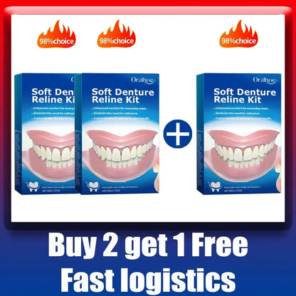 Kit de Silicone pour Dentiers – Kit Complet pour Dents Supérieures et Inférieures, Facile à Utiliser, Soins Dentaires BLACKBEARD OUTDOOR INDUSTRIES