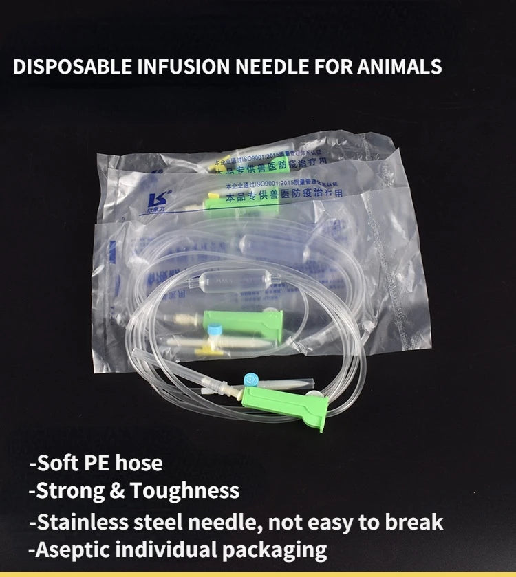 Kit d’Injection Vétérinaire Stérile Jetable avec Tubulure d’Infusion et Aiguille Goutte à Goutte Ma boutique