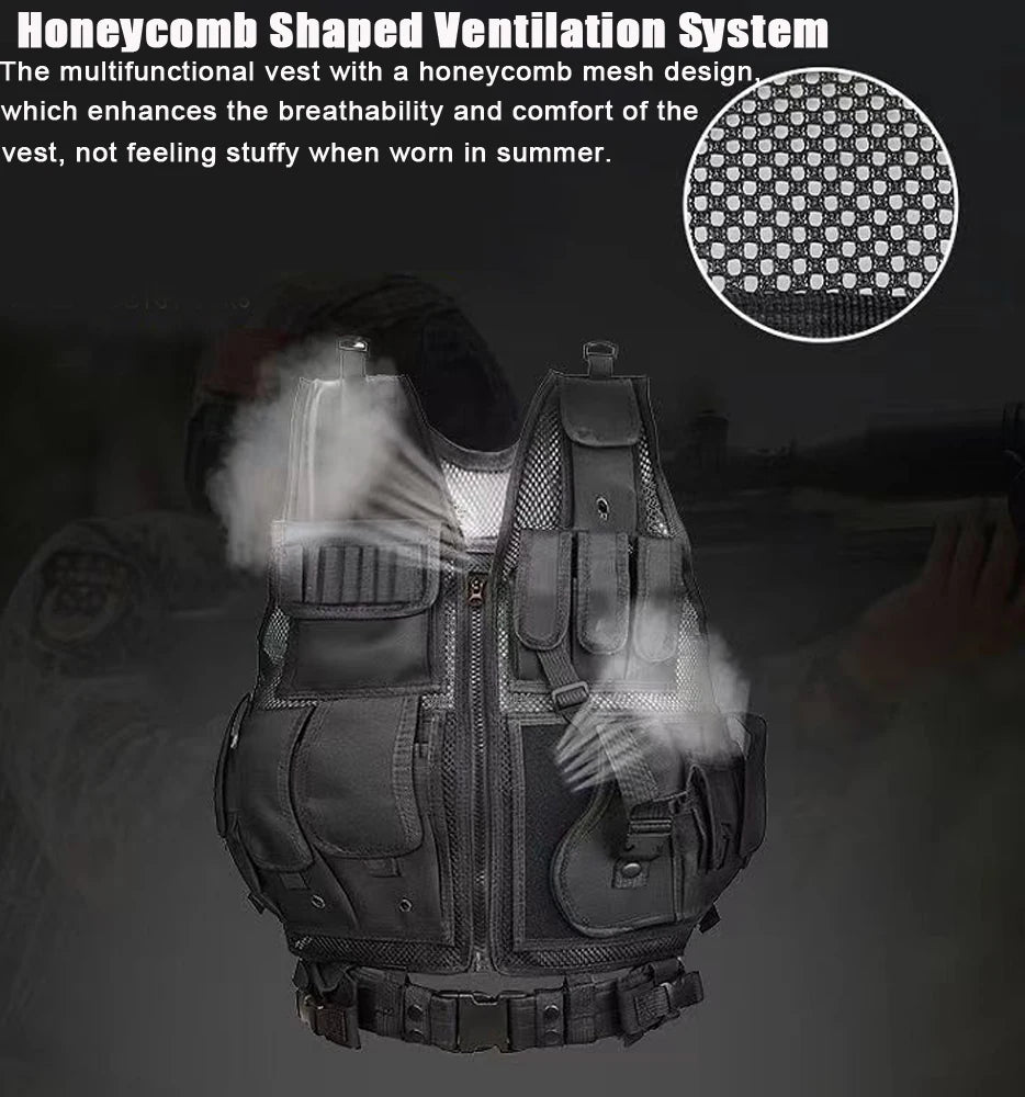 Gilet d’intervention tactique ajustable pour armée, chasse et entraînement Airsoft - BLACKBEARD OUTDOOR INDUSTRIES