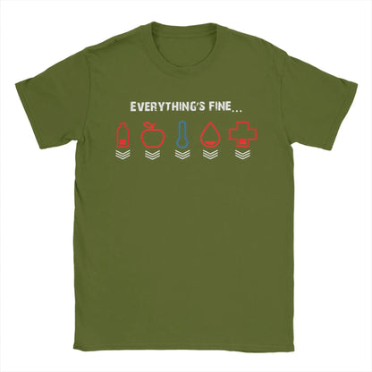 T-shirt DayZ « I'm Fine, Everything's Fine » – 100% Coton, Manches Courtes, Homme